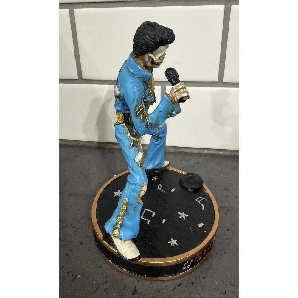 Elvis Skeleton Skull  STILL ROCKIN" The King Figurine Figure Halloween *READ* - Picture 5 of 9